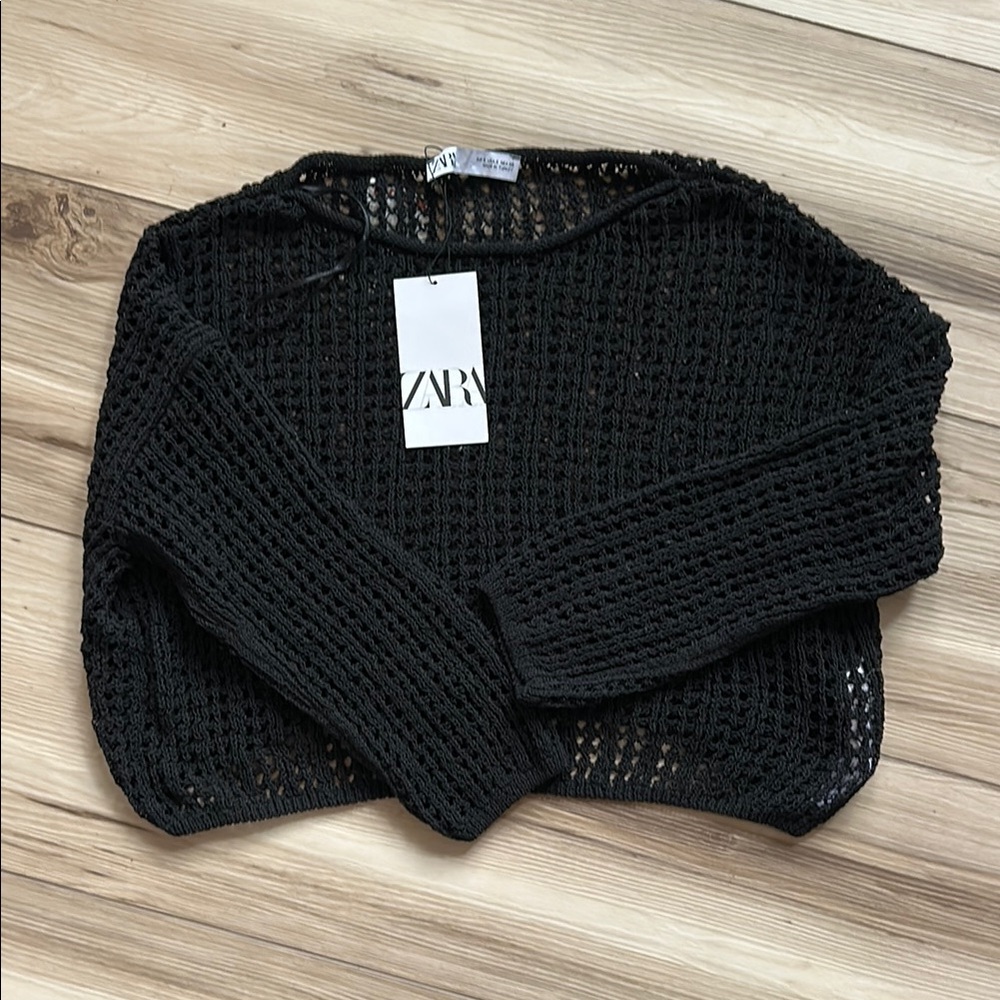Zara Black Chunky Knit Shrug